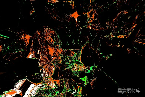 高清摄影 抽象数字艺术，色彩鲜艳且具有几何形状。