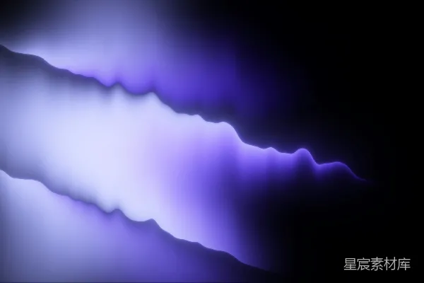 高清摄影 抽象的紫色和白色光点在黑暗的背景上闪烁。