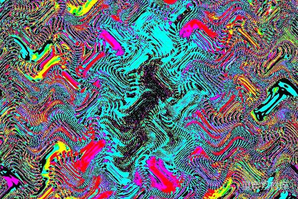 高清摄影 抽象的生动波浪图案，配以鲜明对比的颜色。