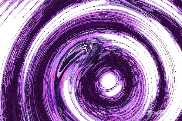 高清摄影 充满活力的紫色和白色抽象螺旋旋转设计。