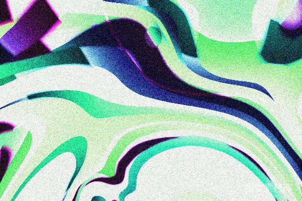 高清摄影 抽象的涡旋图案，带有绿色、紫色和蓝色的色调。