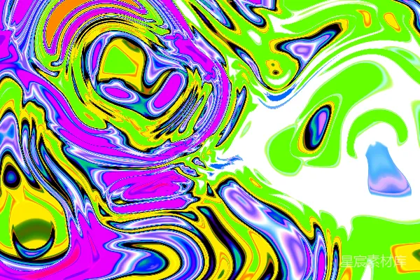 高清摄影 鲜艳的抽象漩涡色彩营造出迷幻的背景。