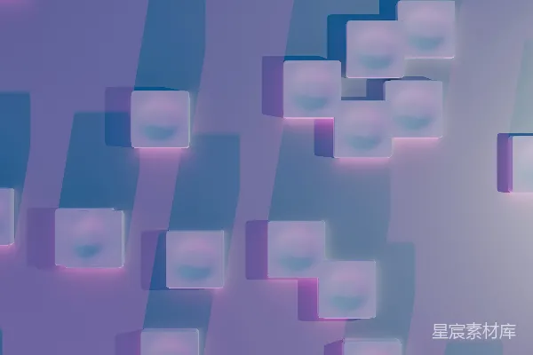 高清摄影 紫色和蓝色的背景，上面有正方形图案
