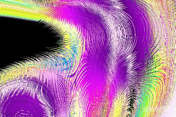 高清摄影 抽象多彩漩涡笔触与黑色背景
