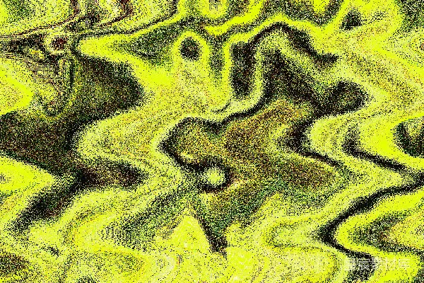 高清摄影 黄色和绿色渐变的抽象波浪图案。