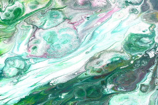 高清摄影 一幅带有绿色和蓝色色调的抽象画