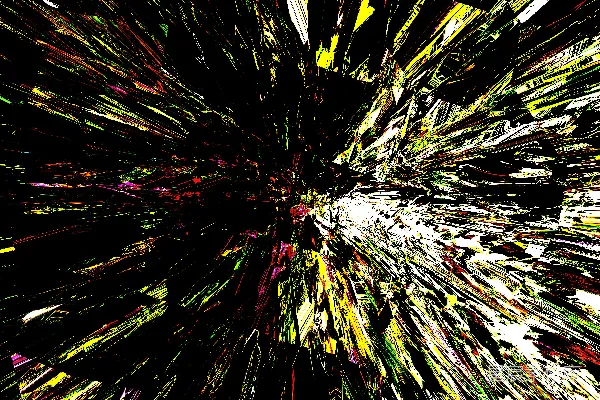 高清摄影 抽象的彩色碎片状和扭曲形状的爆炸效果。