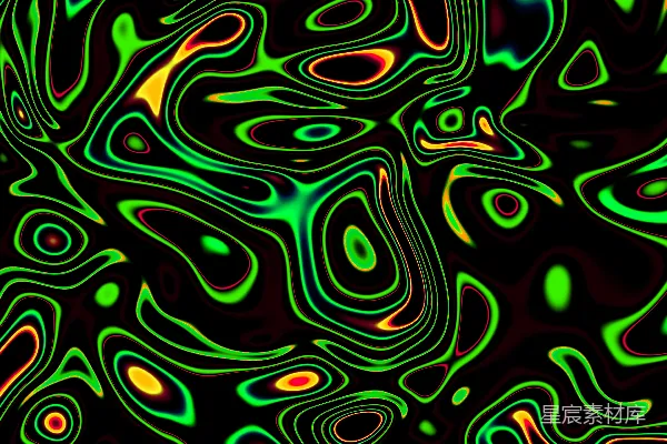 高清摄影 抽象的绿色和黄色漩涡图案