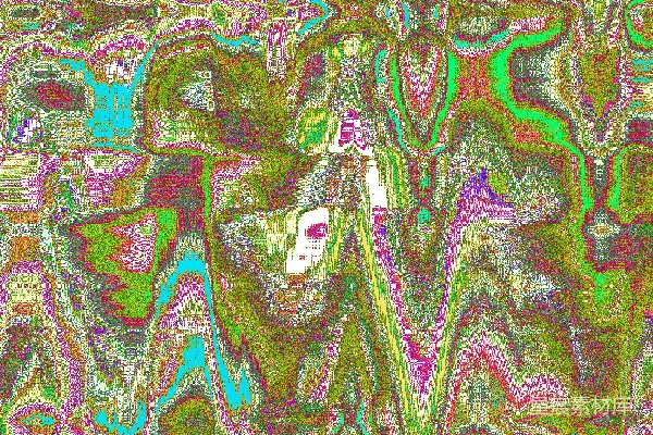 高清摄影 抽象的彩色波浪图案，带有绿色和粉色元素。