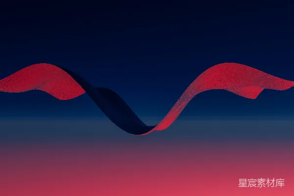 高清摄影 模糊的红色波浪与蓝色天空的图像