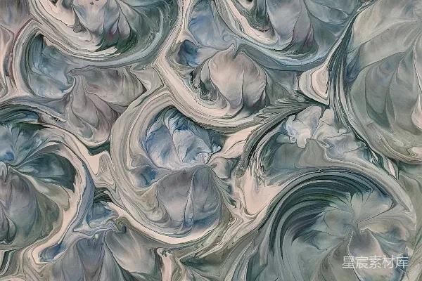 高清摄影 一幅蓝色和灰色调的抽象画