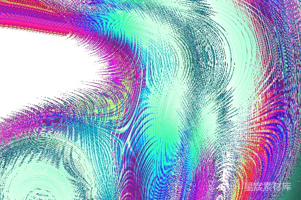 高清摄影 抽象的粉红、蓝色和绿色的漩涡状图案。