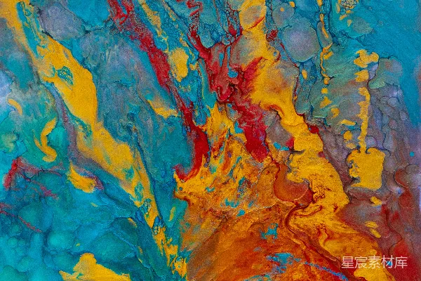 高清摄影 橙色和蓝色抽象画