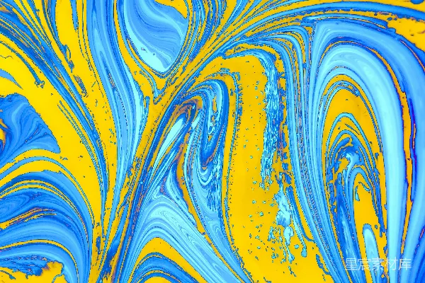 高清摄影 一幅黄蓝相间的抽象画