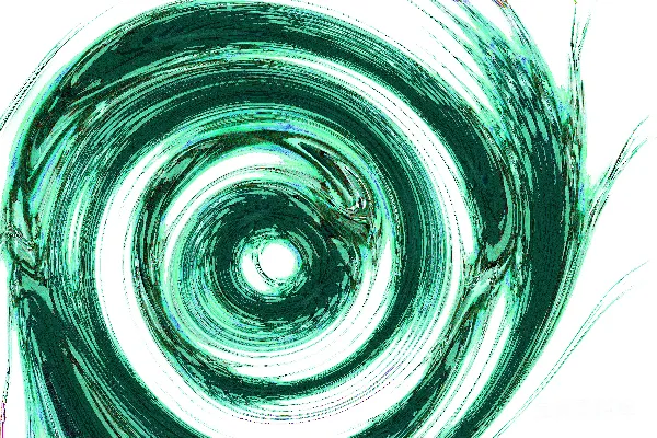 高清摄影 抽象的绿色螺旋在白色背景上