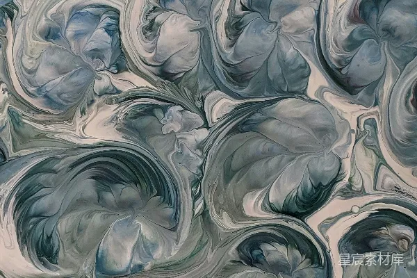 高清摄影 一幅蓝色和灰色调的抽象画