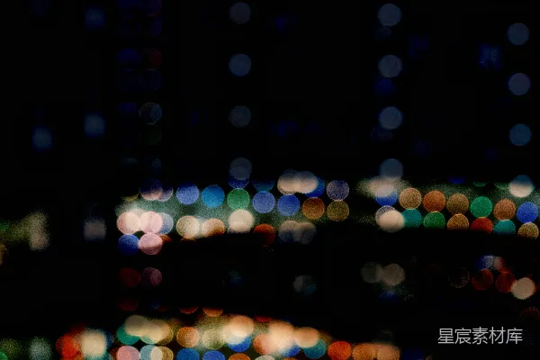 高清摄影 一张夜晚城市模糊的照片