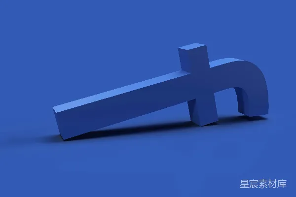 高清摄影 一个带有十字的蓝色物体