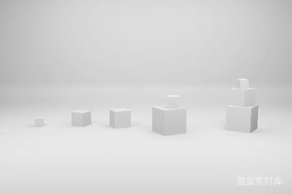 高清摄影 一排立方体