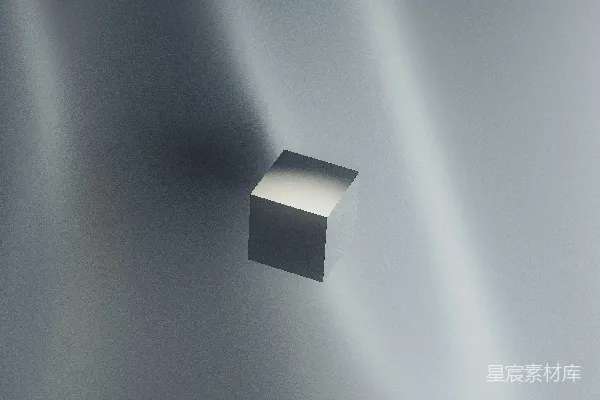高清摄影 一个正方形物体悬浮在空中。