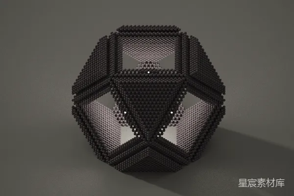 高清摄影 一个由珠子制成的黑色物体