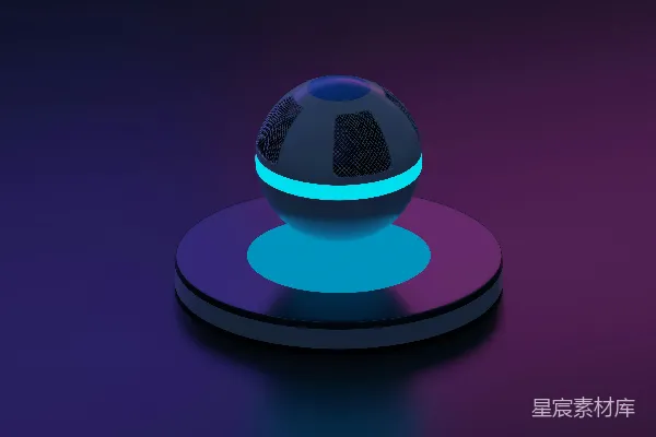 高清摄影 一个蓝黑色的物体在紫色的表面上