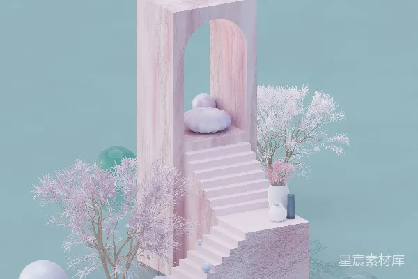 高清摄影 通往游泳池的一套台阶