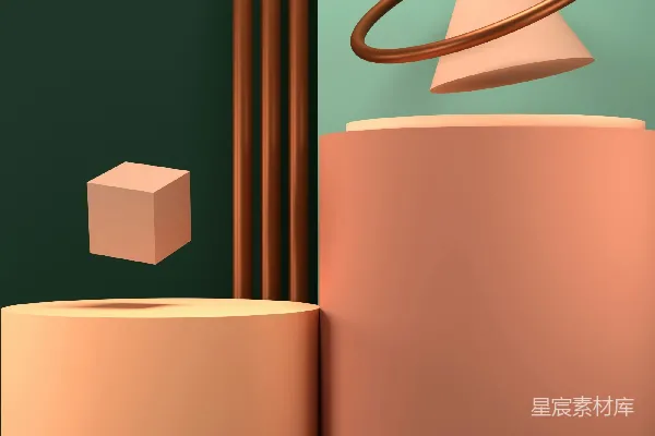 高清摄影 一个带有戒指的雕塑的3D图像
