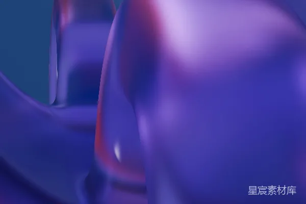 高清摄影 一幅蓝色和紫色物体的抽象图像