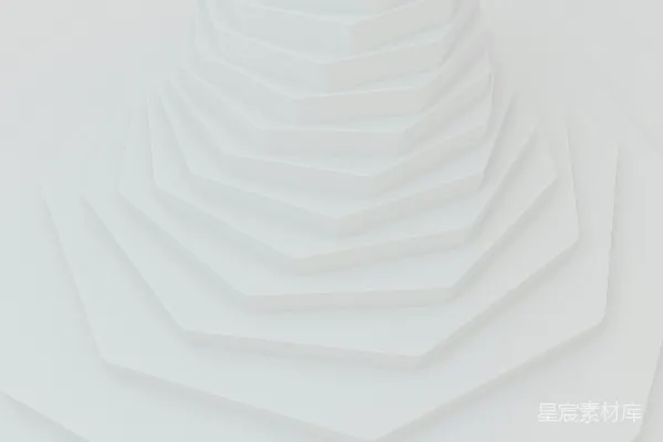 高清摄影 抽象的白色几何台阶逐渐消失在远处。