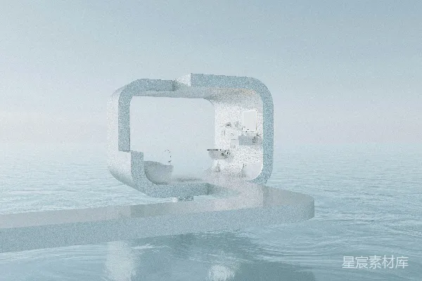 高清摄影 一个漂浮在水面上的白色物体