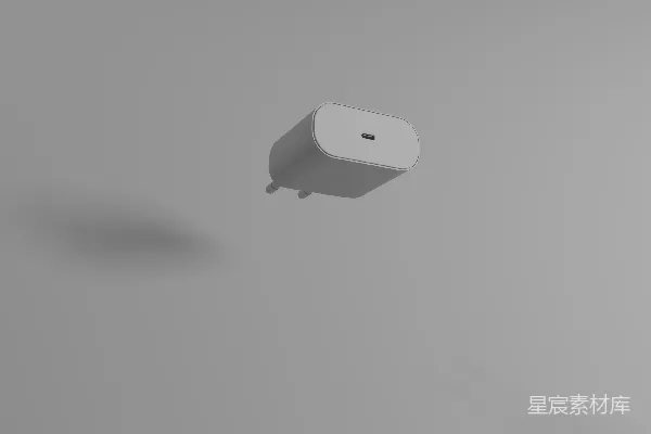 高清摄影 一个白色物体悬浮在灰色背景中