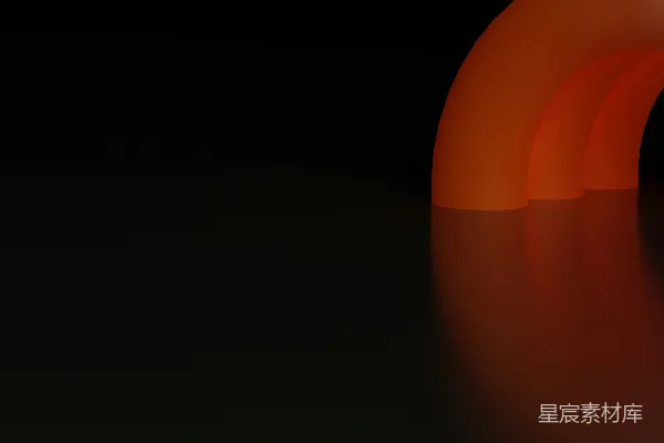 高清摄影 一个橙色的物体在黑暗中显现。