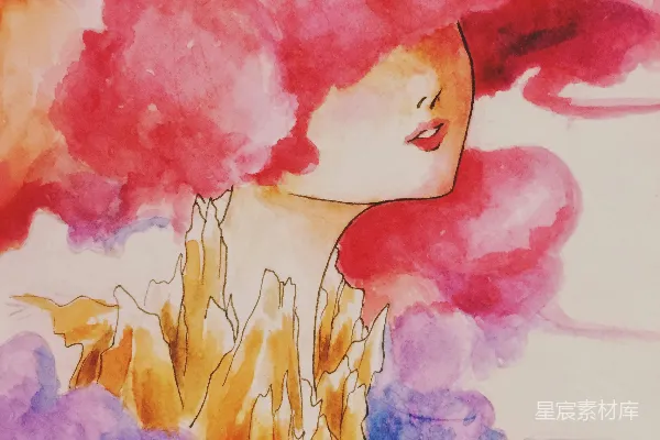 高清摄影 红色、蓝色和黄色的抽象画
