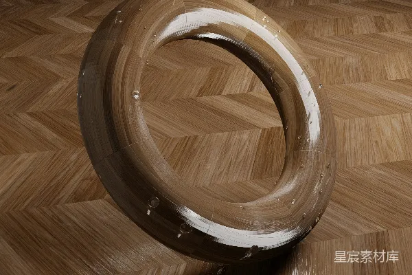 高清摄影 一张木制地板上放着一个圆形物体。