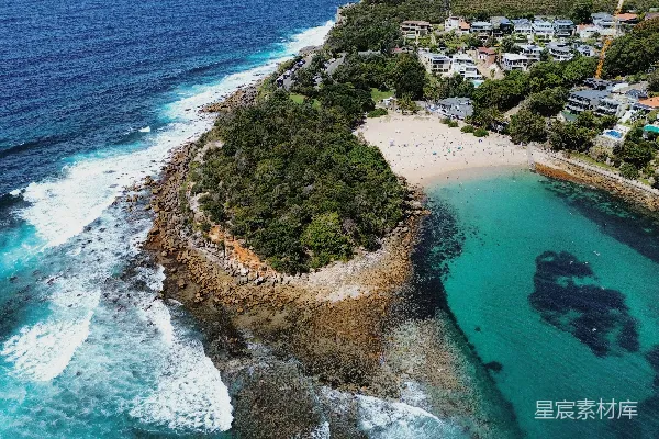 高清摄影 海岸边的宁静海滩