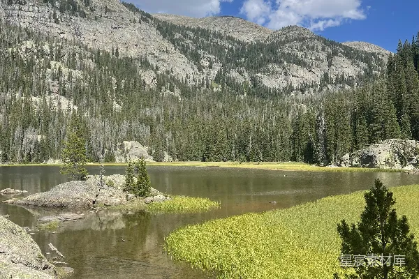 高清摄影 山间湖景