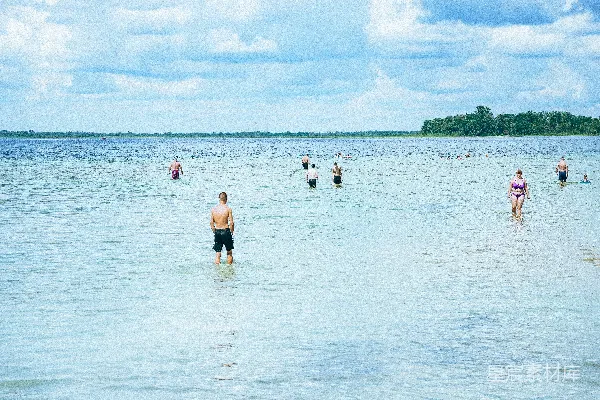 高清摄影 夏日湖畔休闲时光