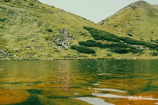 高清摄影 山间湖景