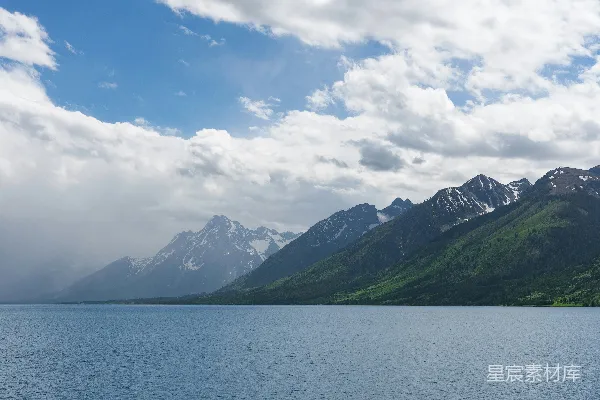 高清摄影 雪山湖景