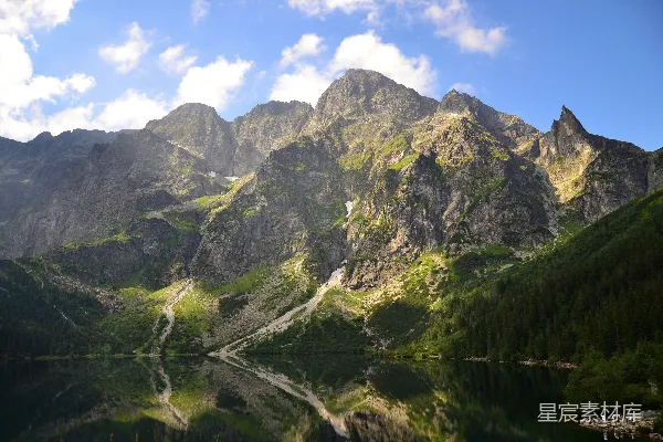 高清摄影 山间倒影湖景