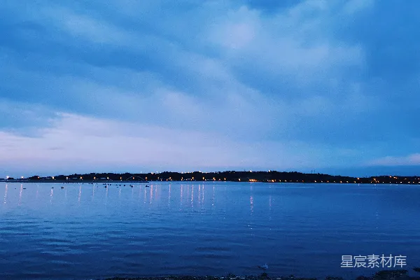高清摄影 暮色湖畔