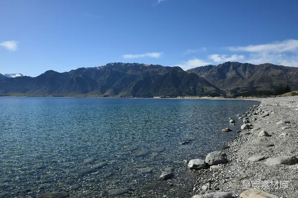 高清摄影 湖边的山景