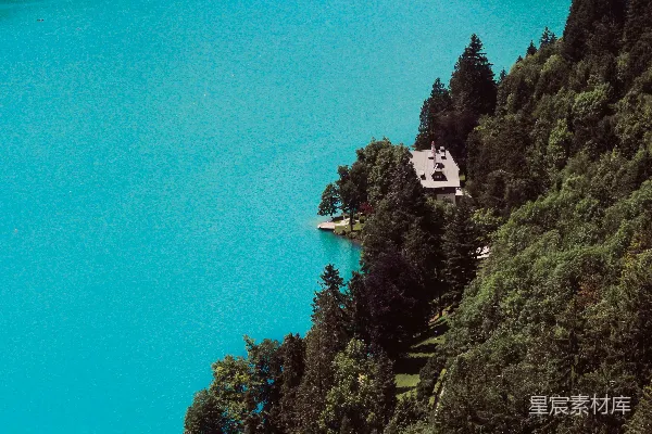 高清摄影 湖畔小屋