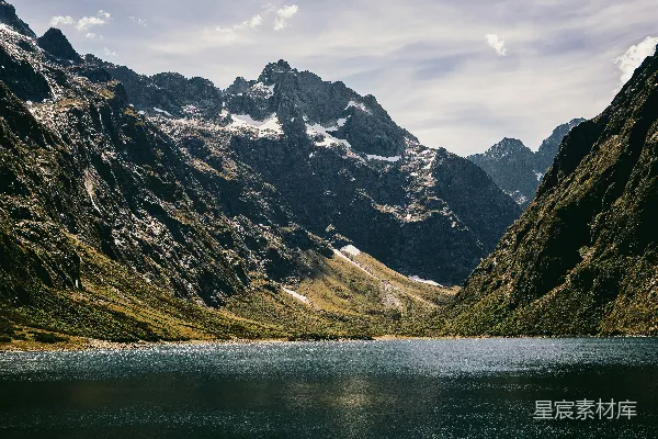 高清摄影 雪山湖景
