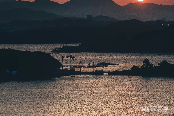 高清摄影 日落海港