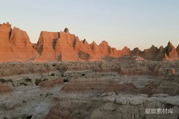 高清摄影 夕阳下的沙漠奇观