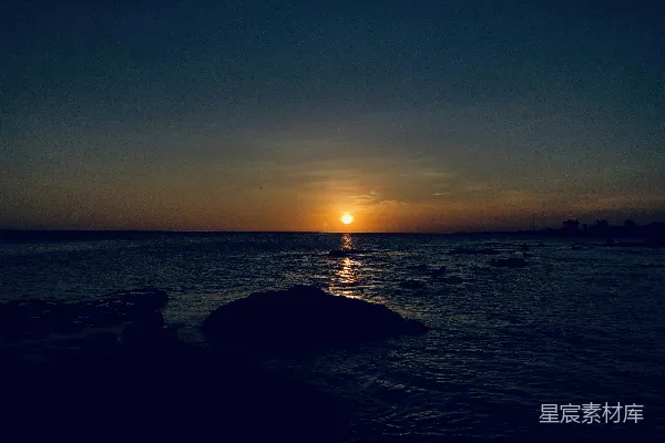 高清摄影 日落海景