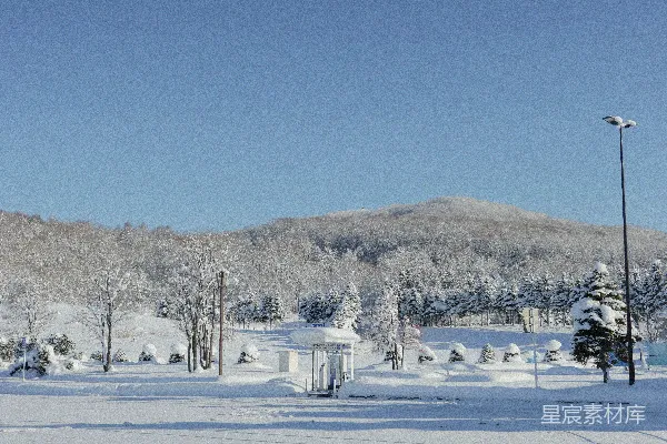 高清摄影 雪后的静谧山景
