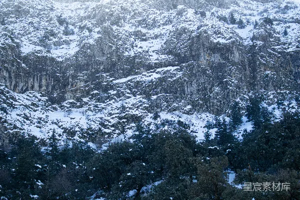 高清摄影 冬日山林雪景